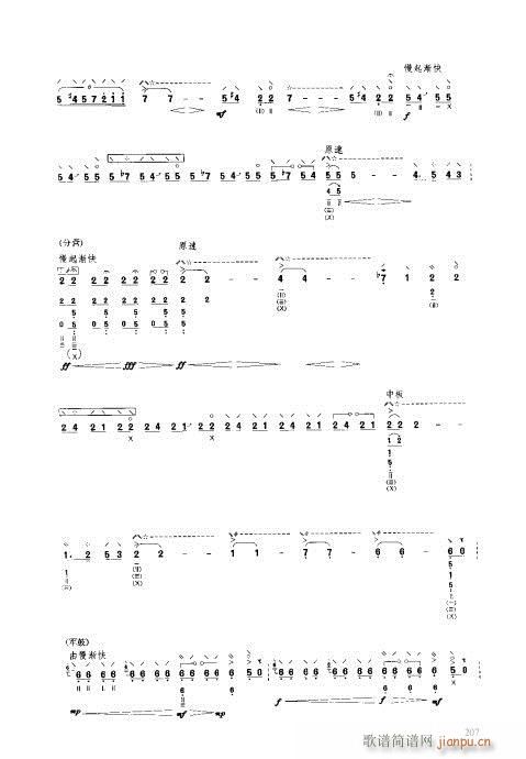 琵琶教程201-220(琵琶谱)7