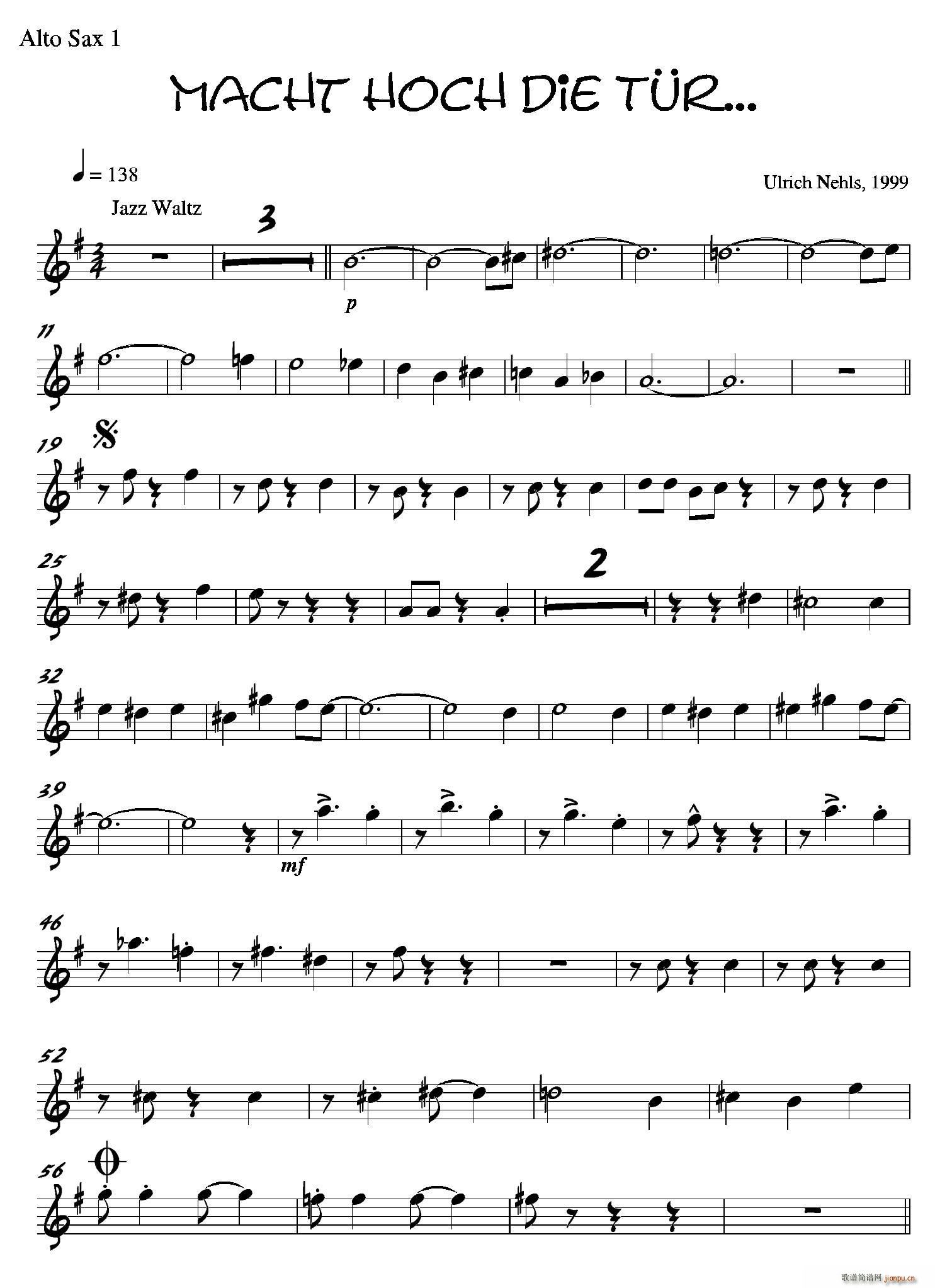 Macht Hoch Die Tru 第一中音萨克斯(十字及以上)1