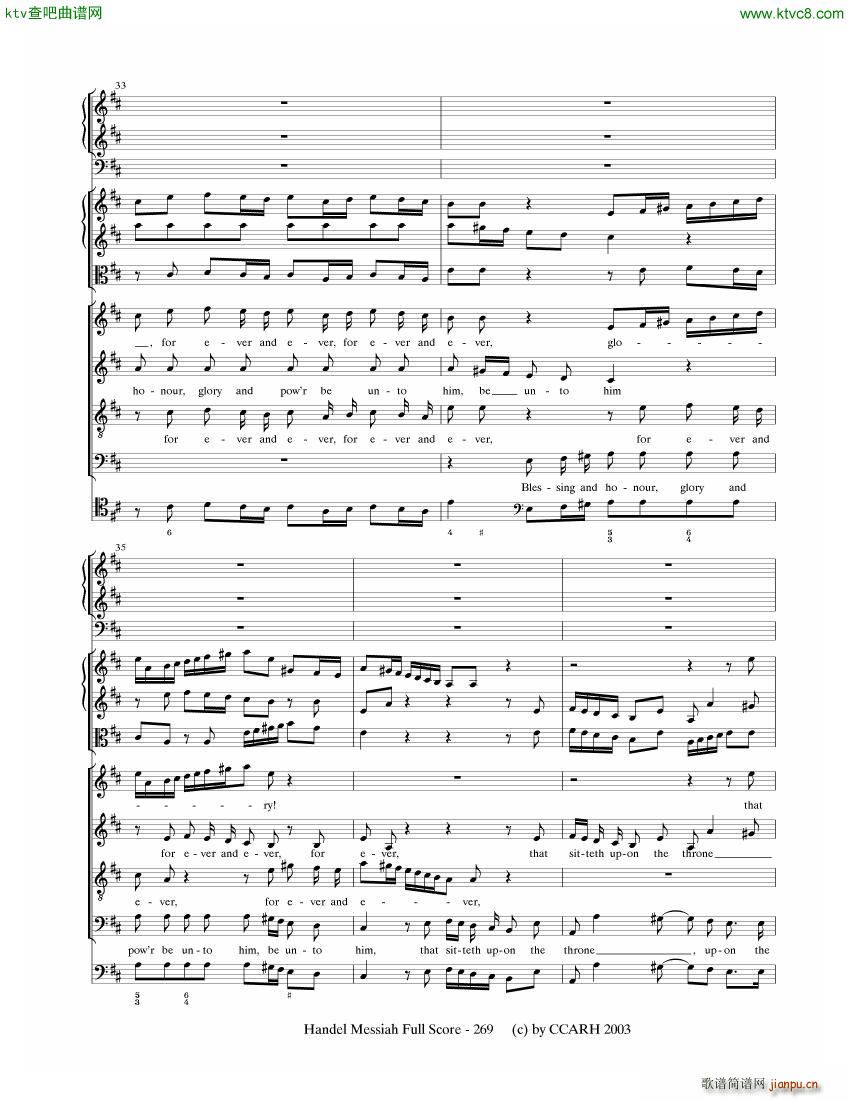 G F Handel Messiah Open Score 七(钢琴谱)28