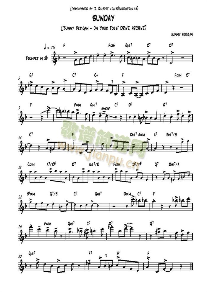 BBerigan_Sunday(其他乐谱)1