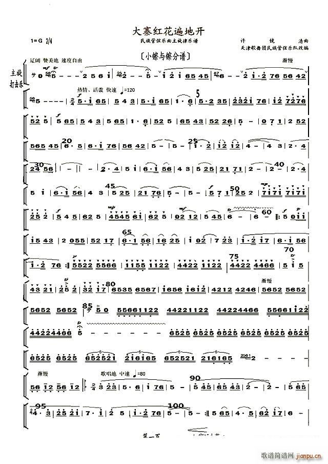 大寨红花遍地开 小镲与镲(十字及以上)1