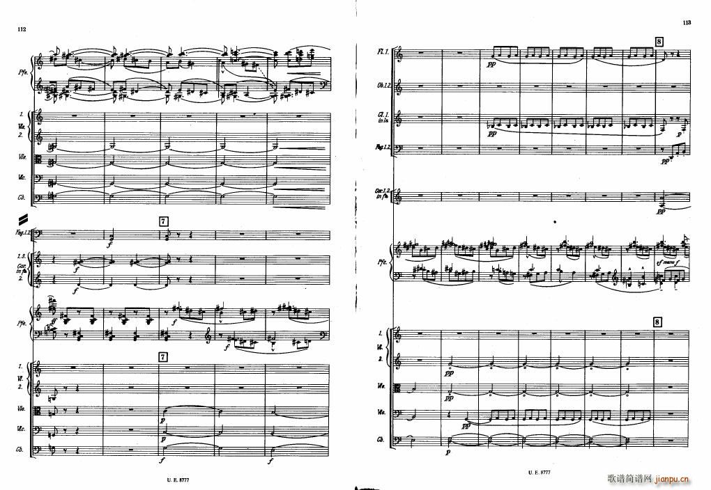 Bartok SZ 83 Piano Concerto No1 Full Score 二(钢琴谱)16