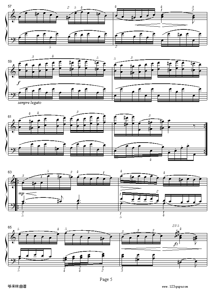 A大调钢琴奏鸣曲K331-寒风-莫扎特(钢琴谱)5