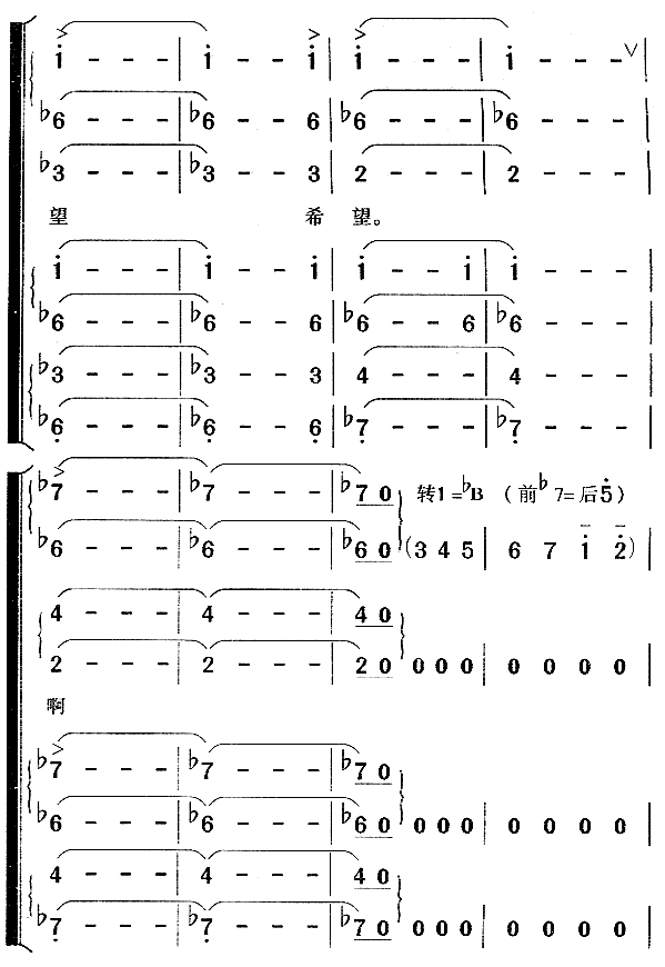 在灿烂阳光下(六字歌谱)7