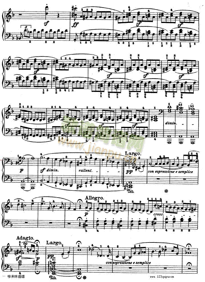 暴风雨-d小调第十七钢琴奏鸣曲-Op.31—2-贝多芬(钢琴谱)5