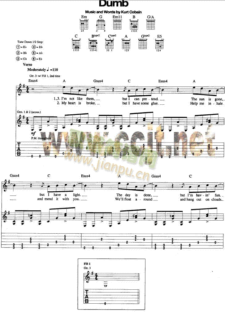 Dumb-Nirvana(吉他谱)1