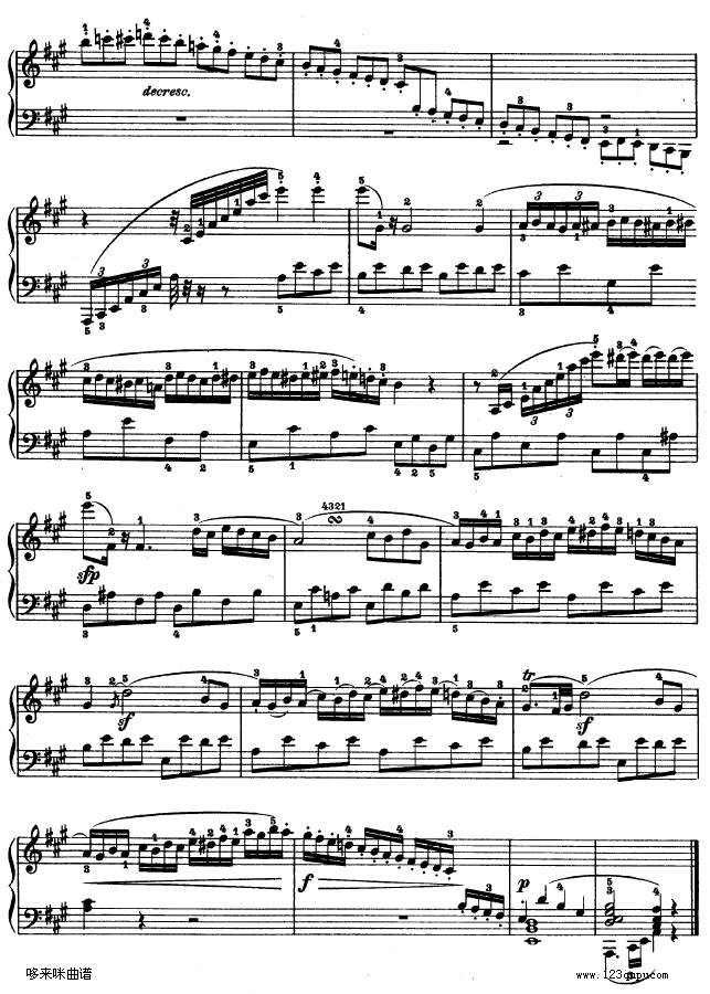 A大调第二钢琴奏鸣曲-贝多芬(钢琴谱)23