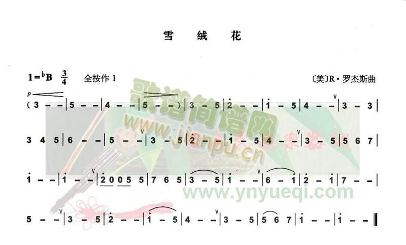 雪绒花(葫芦丝谱)1