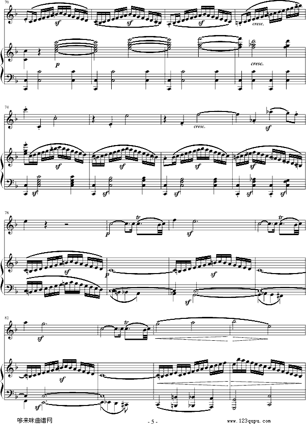 春天奏鸣曲-贝多芬(钢琴谱)5
