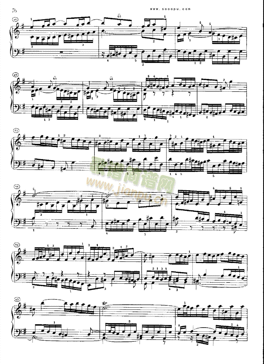 巴赫平均律曲集第一册第15首键盘类钢琴(其他乐谱)5