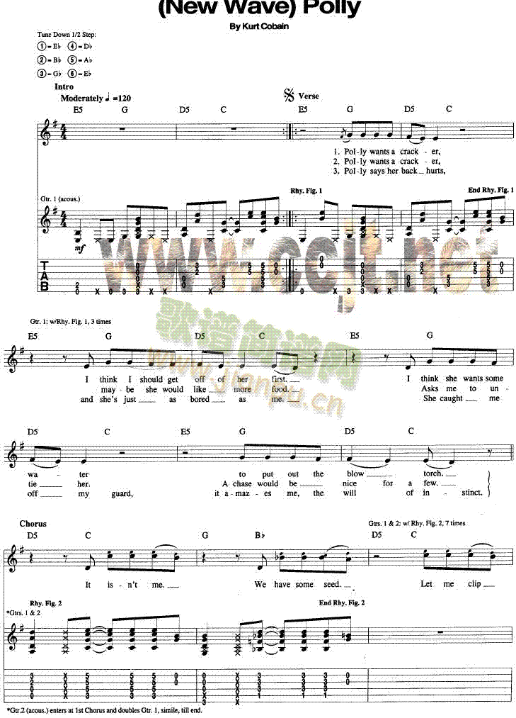 Polly-Nirvana(吉他谱)1