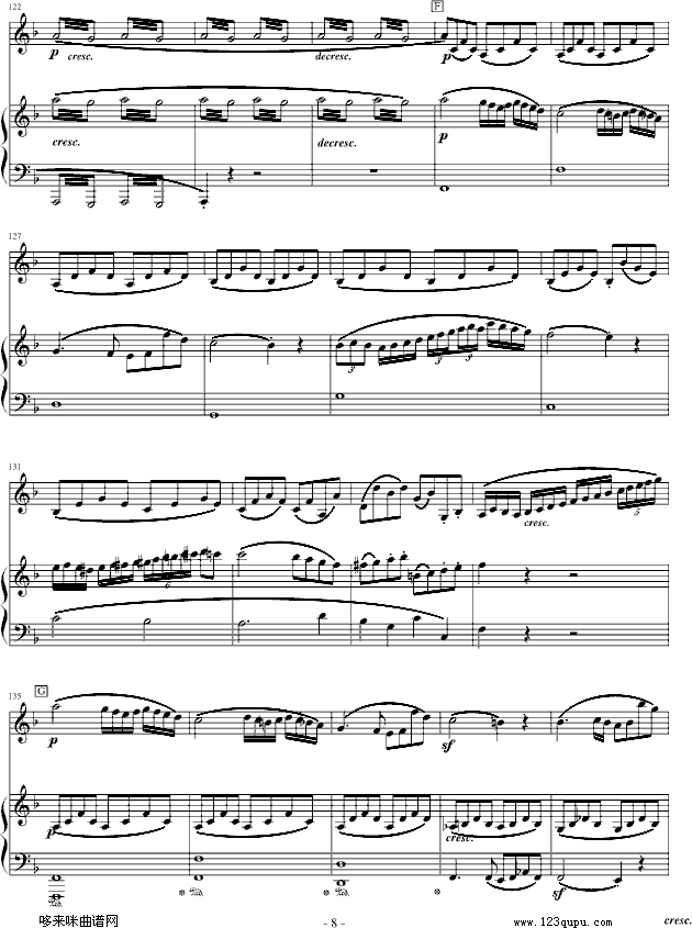 春天奏鸣曲-贝多芬(钢琴谱)8
