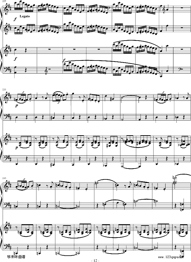 D大调双钢琴奏鸣曲第三乐章-莫扎特(钢琴谱)12
