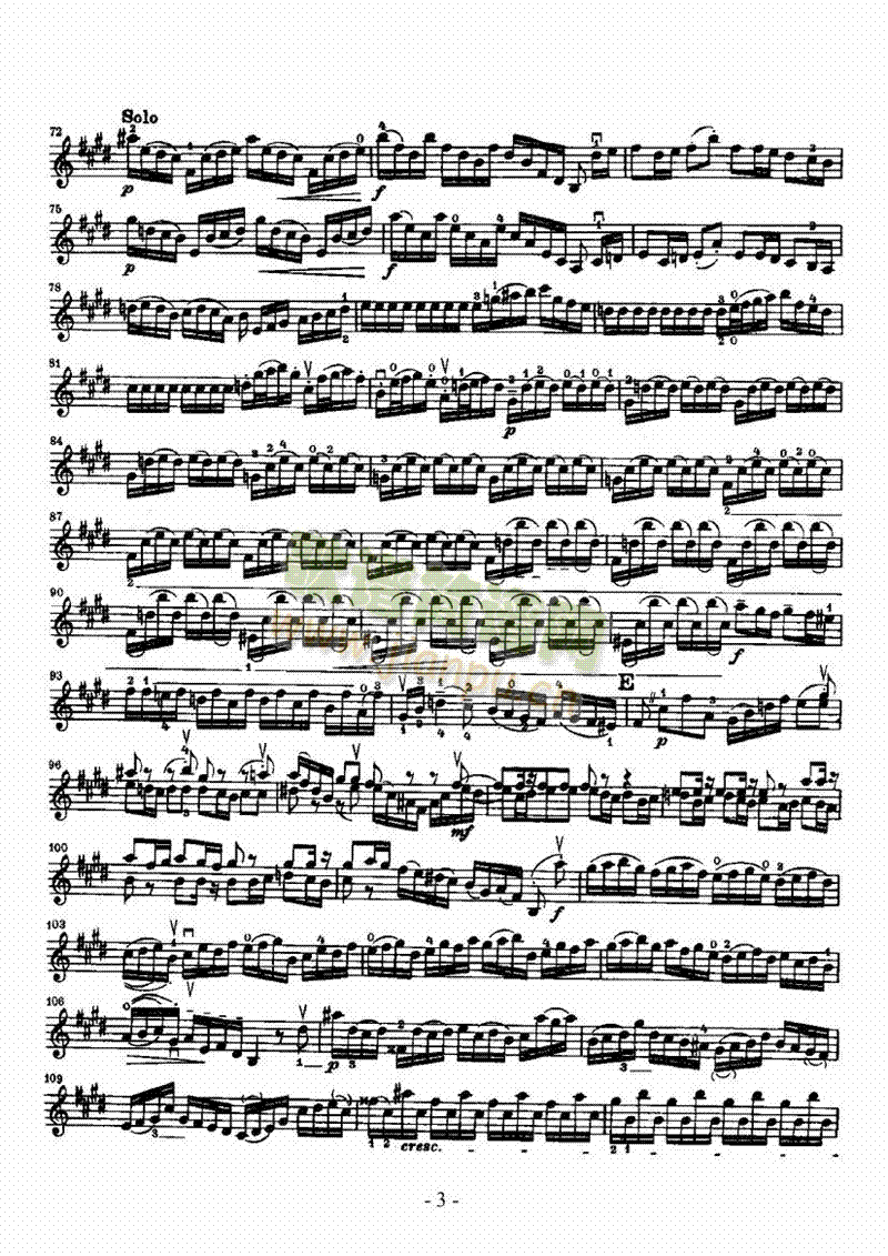 E大调小提琴协奏曲—独奏弦乐类小提琴(其他乐谱)3