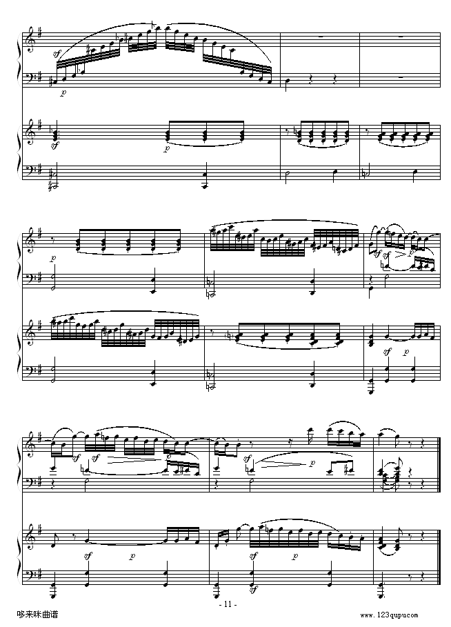 D大调双钢琴奏鸣曲第二乐章-莫扎特(钢琴谱)11
