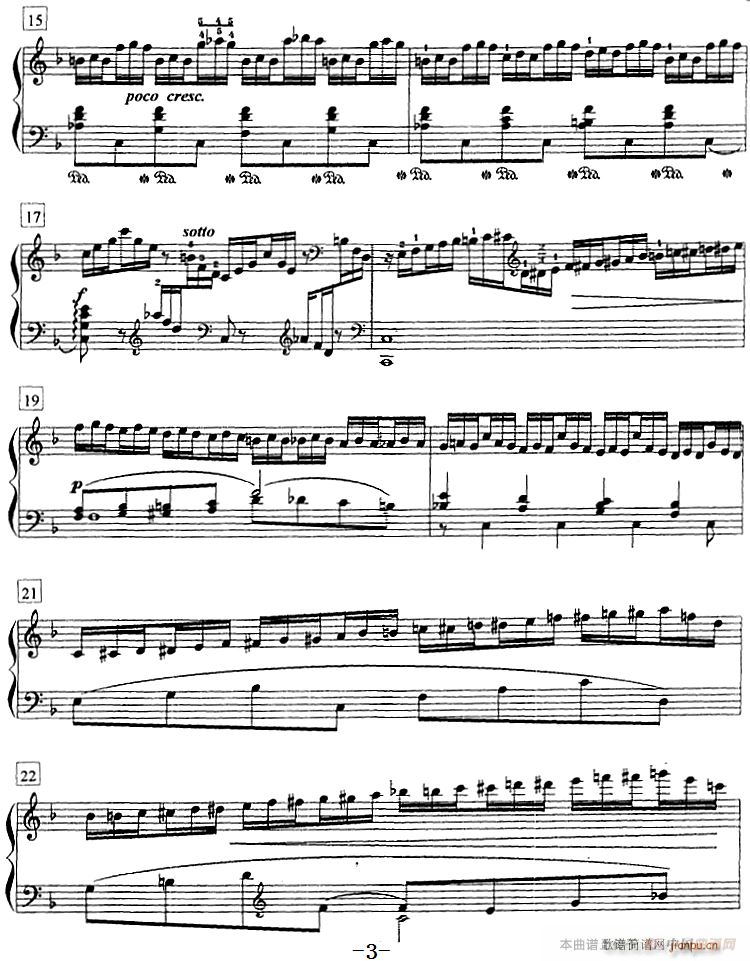 钢琴教程第七级 练习曲 Op 72 No 6(钢琴谱)3