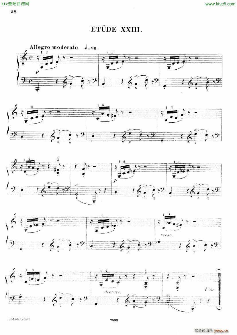 Henri Bertini 1798 1876 25 Easy Etudes Op 100(钢琴谱)29