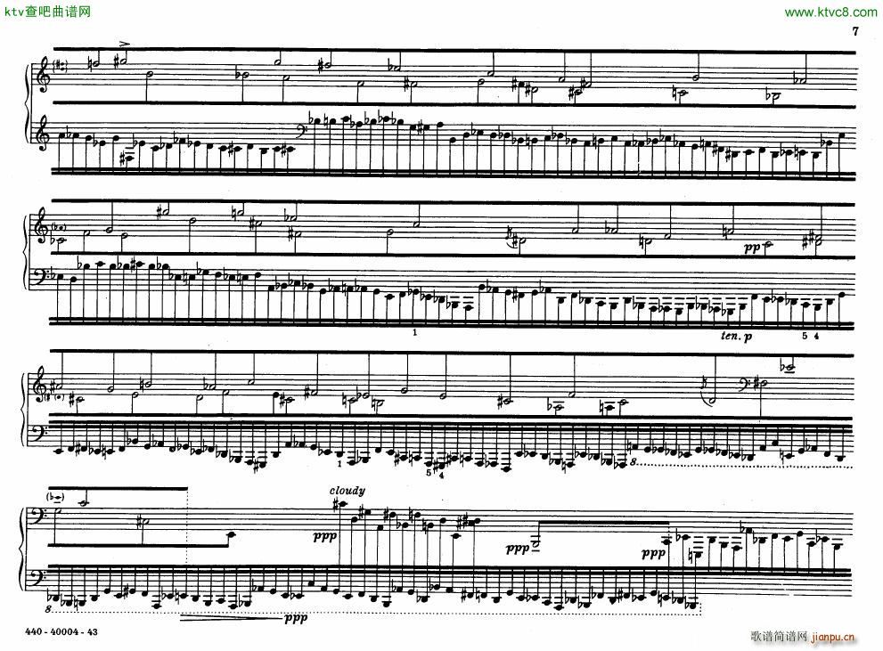 Bolcom 12 etudes for piano(钢琴谱)7