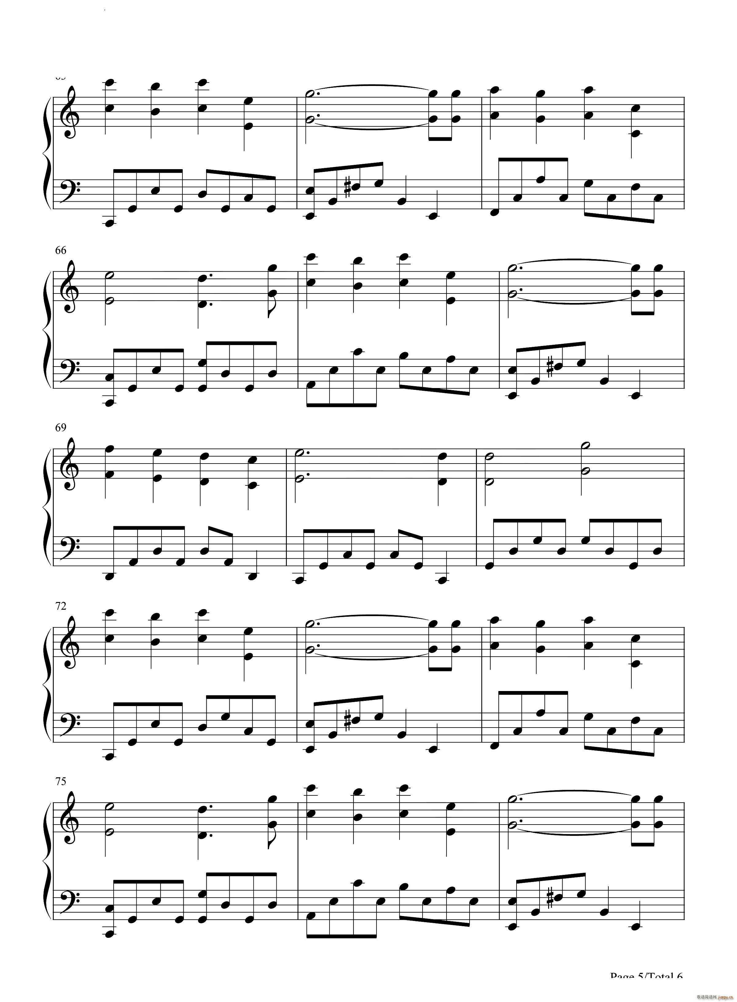 Tennessee珍珠港OST(钢琴谱)6