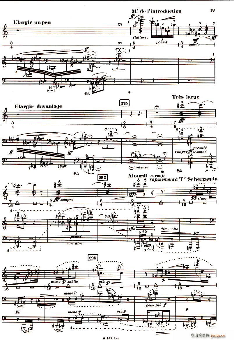 Boulez Sonatine Pour Flute Et Piano(钢琴谱)13