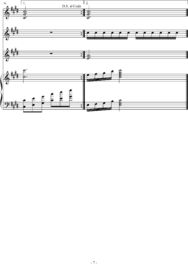 难忘的记忆(钢琴谱)7