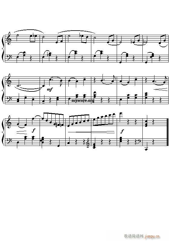 慢圆舞曲(钢琴谱)3