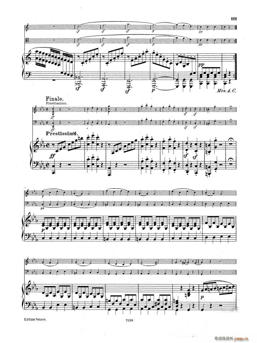 Beethoven op 1 no 3 Piano Trio(钢琴谱)23