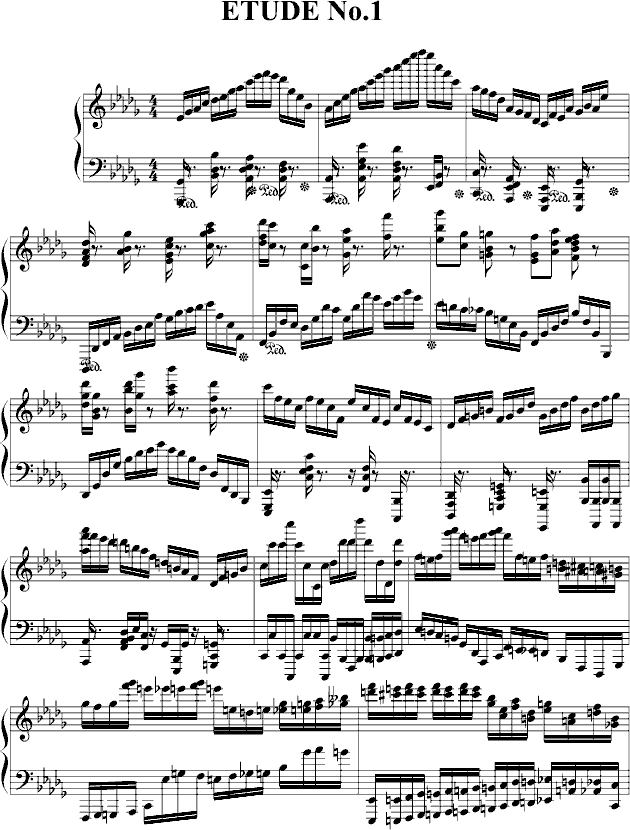 ETUDE  No.1(钢琴谱)1