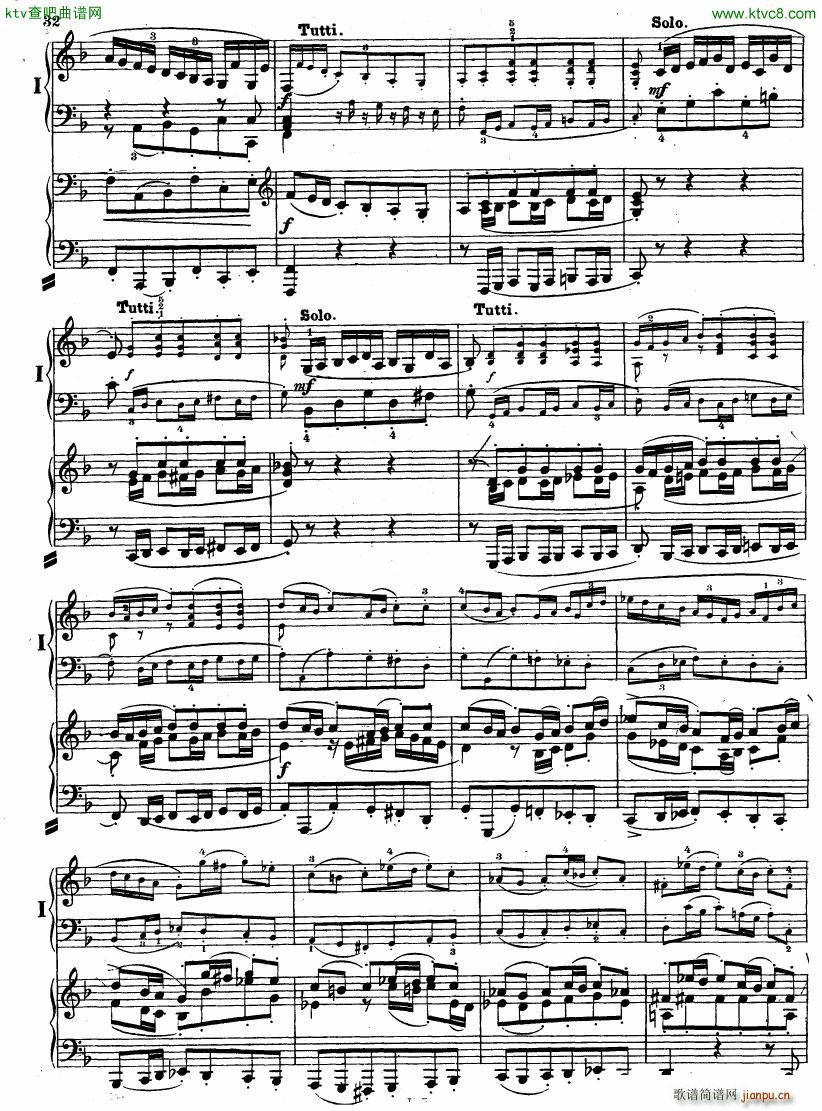 Bach JS BWV 1052 Keyboard Concerto in d ed R ntgen(钢琴谱)33