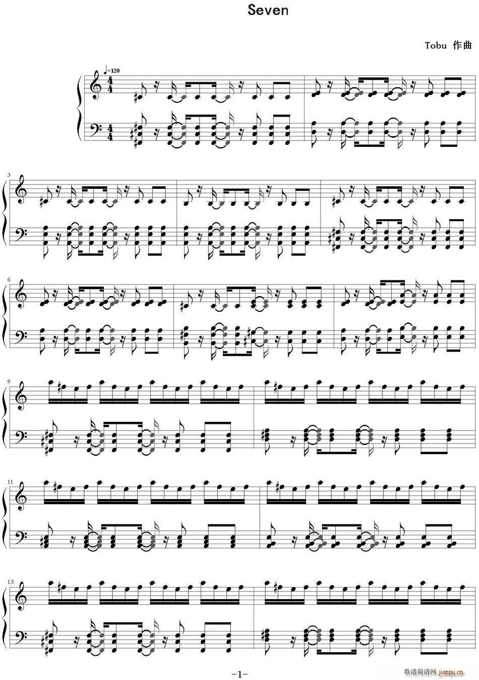 Seven(五字歌谱)1