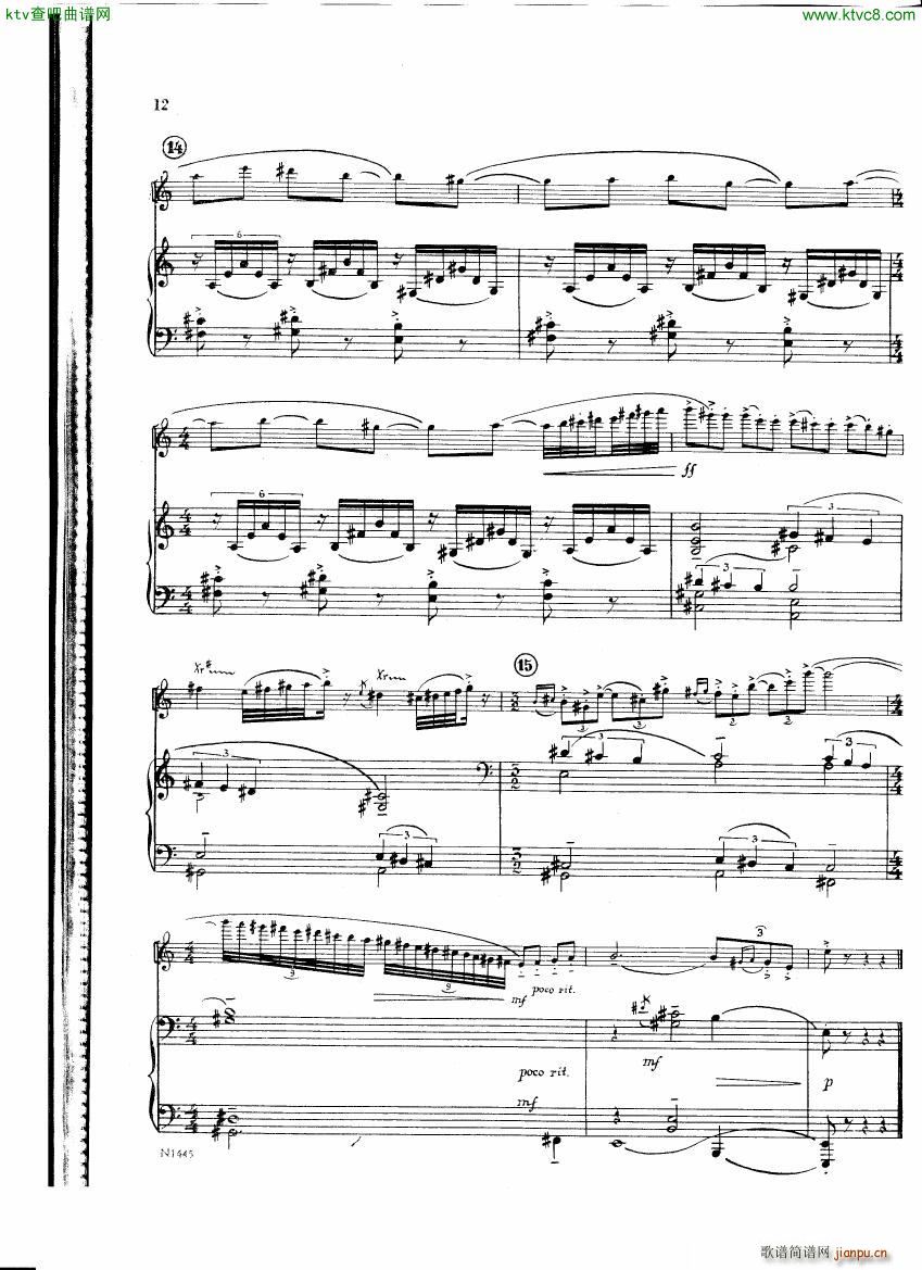 Burton E Flute sonatina score(钢琴谱)11