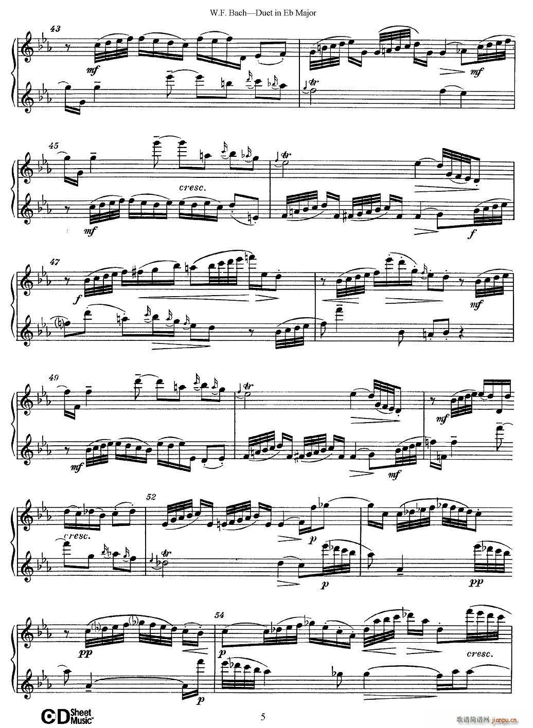 Eb大调二重奏(笛箫谱)5