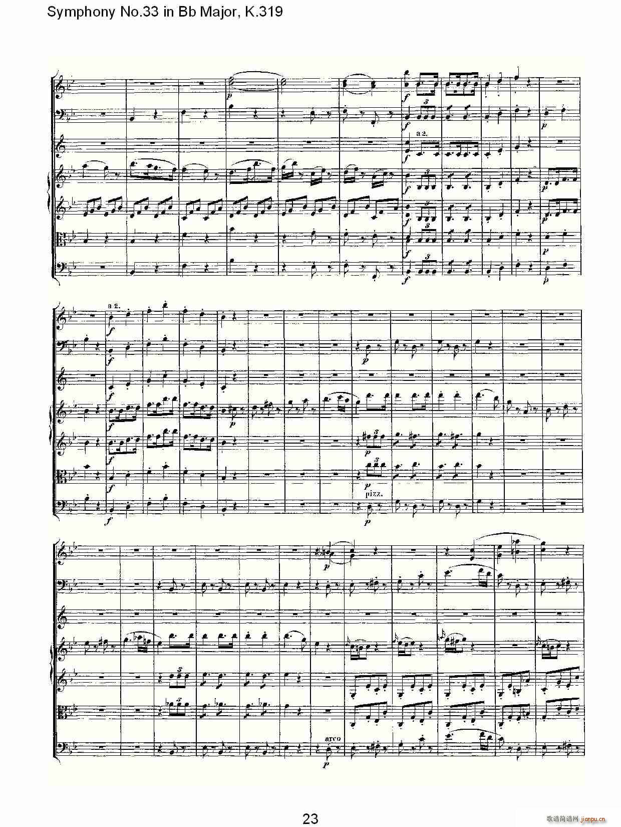 Symphony No.33 in Bb Major, K.319(十字及以上)23