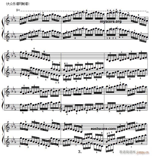 车尔尼 钢琴快速练习曲 Czerny 299 第25首 及练习提示(钢琴谱)3