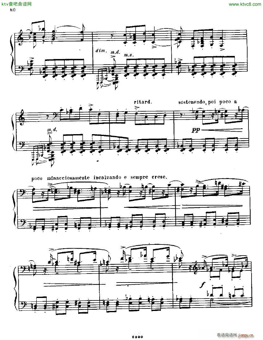 Anatoly Alexandrov Opus 19 Sonata no 4(钢琴谱)9