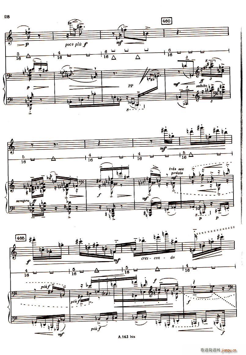 Boulez Sonatine Pour Flute Et Piano(钢琴谱)18