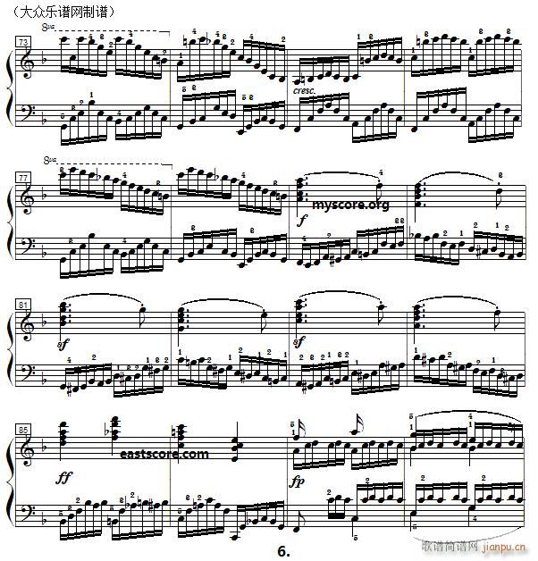 车尔尼 钢琴快速练习曲 Czerny 299 第40首 及练习提示(钢琴谱)6