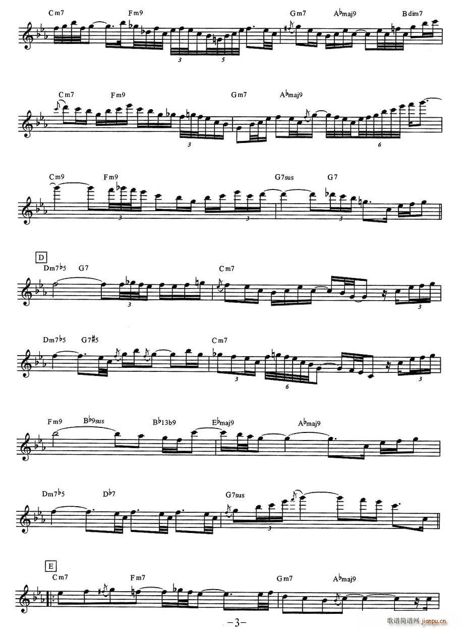 马利布之梦(五字歌谱)3