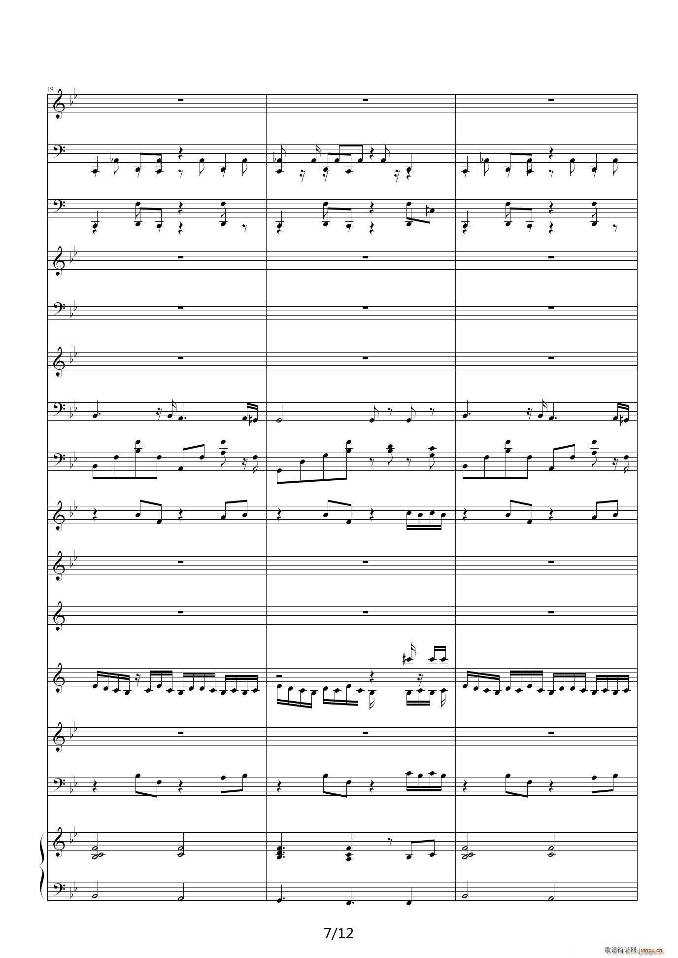 R B蛋糕 降B调(钢琴谱)7