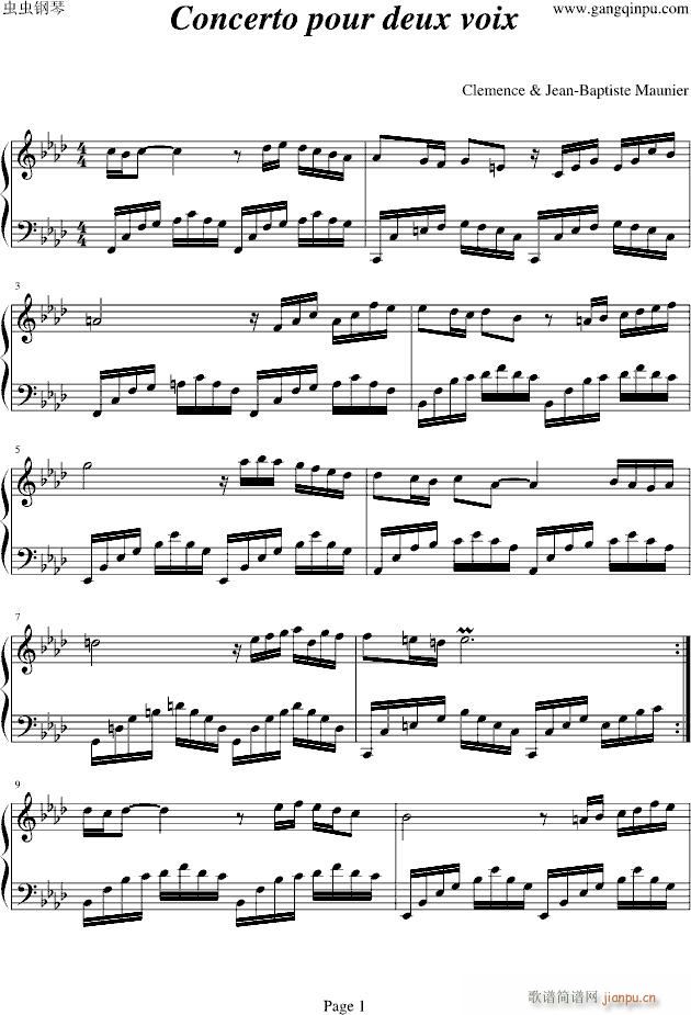 Concerto pour deux voix(钢琴谱)1