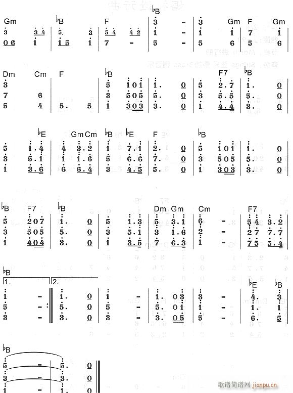 婚礼进行曲2(电子琴谱)1
