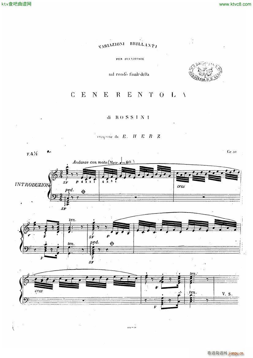 herz rossini cenerentola(钢琴谱)1