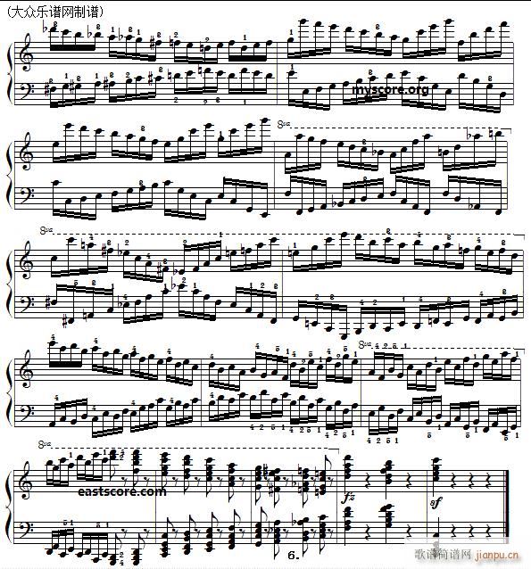 车尔尼 钢琴快速练习曲 Czerny 299 第36首 及练习提示(钢琴谱)6