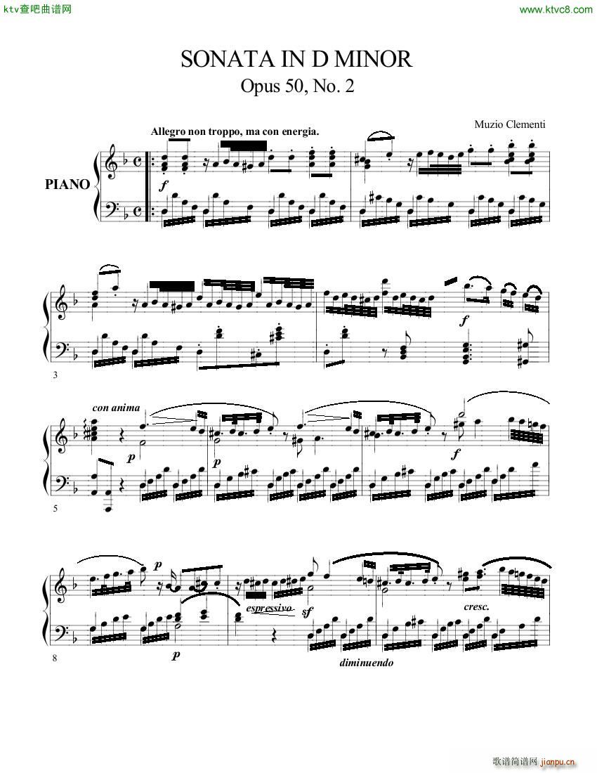 clementi sonata op50 2(钢琴谱)1