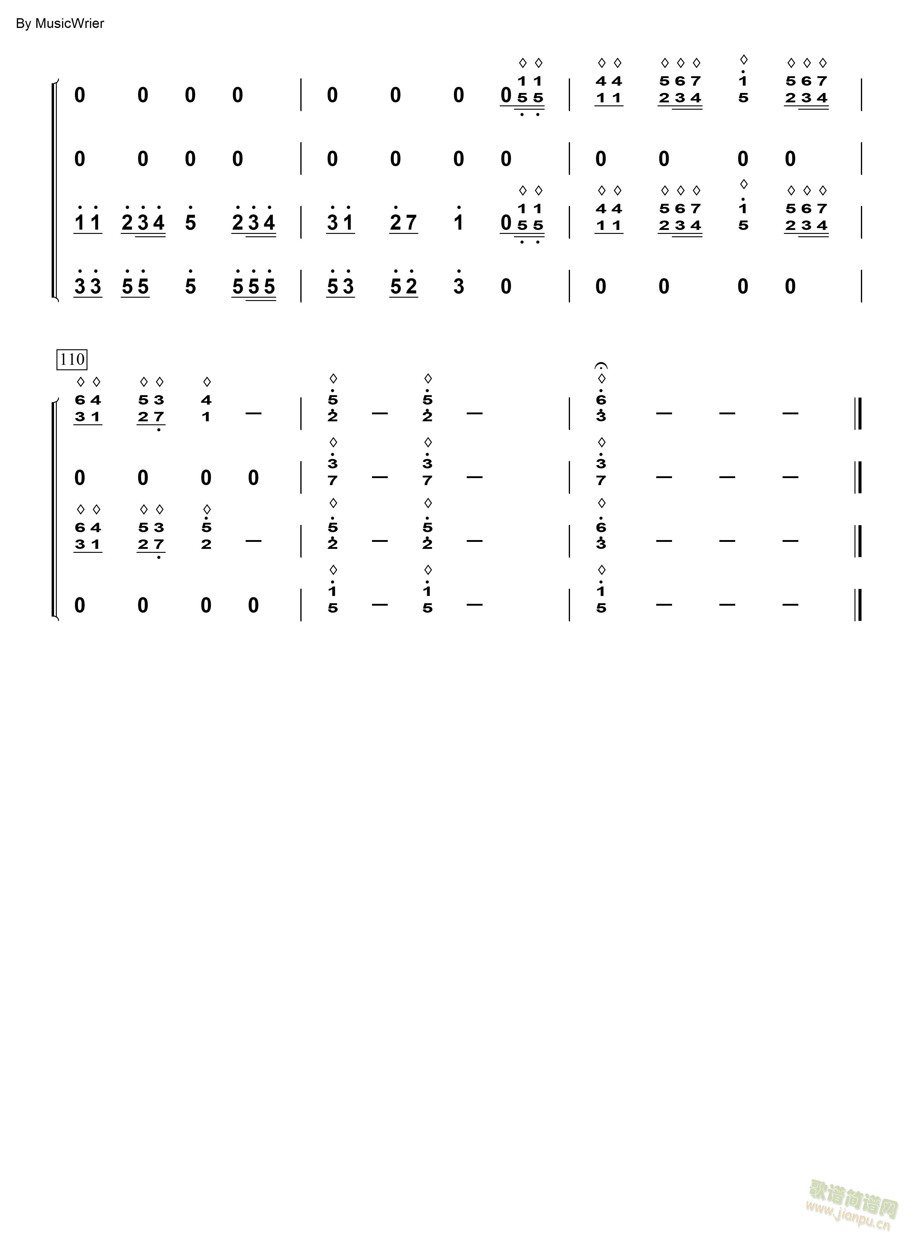 游击队之歌(五字歌谱)1