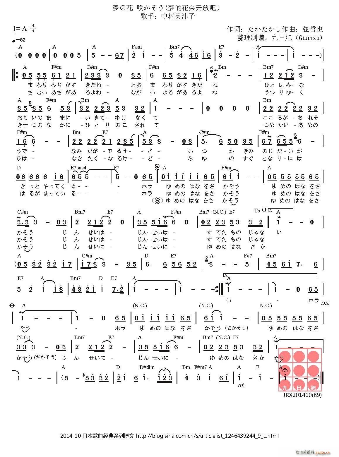 日 夢の花 咲かそう 梦的花朵开放吧(十字及以上)1