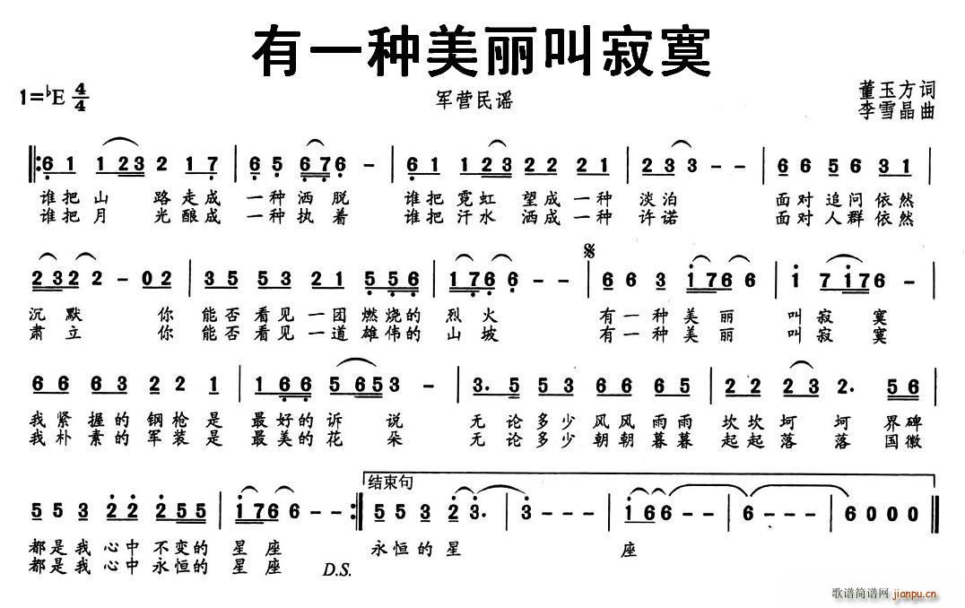 有一种美丽叫寂寞(八字歌谱)1