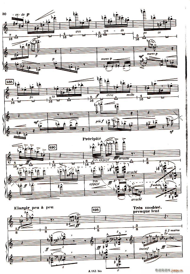 Boulez Sonatine Pour Flute Et Piano(钢琴谱)29