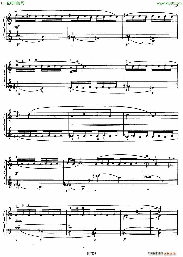 Hurnik piano etudes(钢琴谱)10