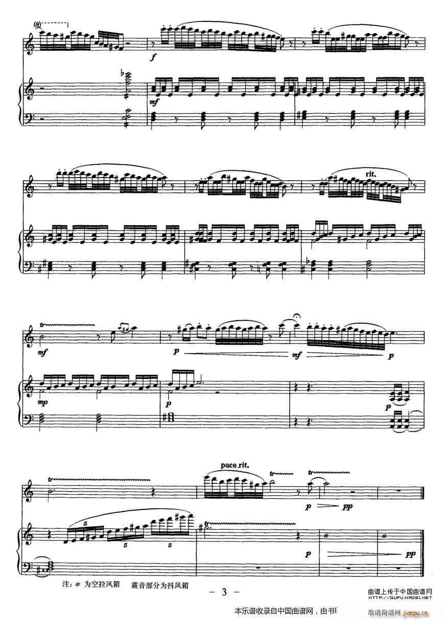 喀什古道 长笛与手风琴(手风琴谱)3